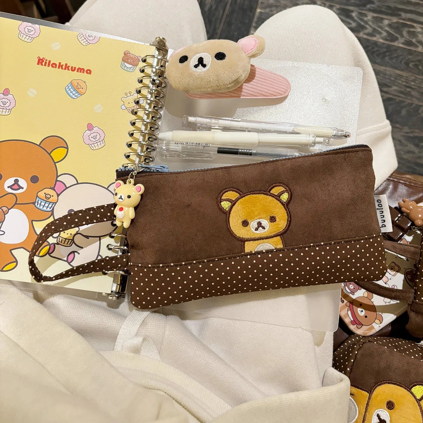 Embroidered Rilakkuma Pencil Case