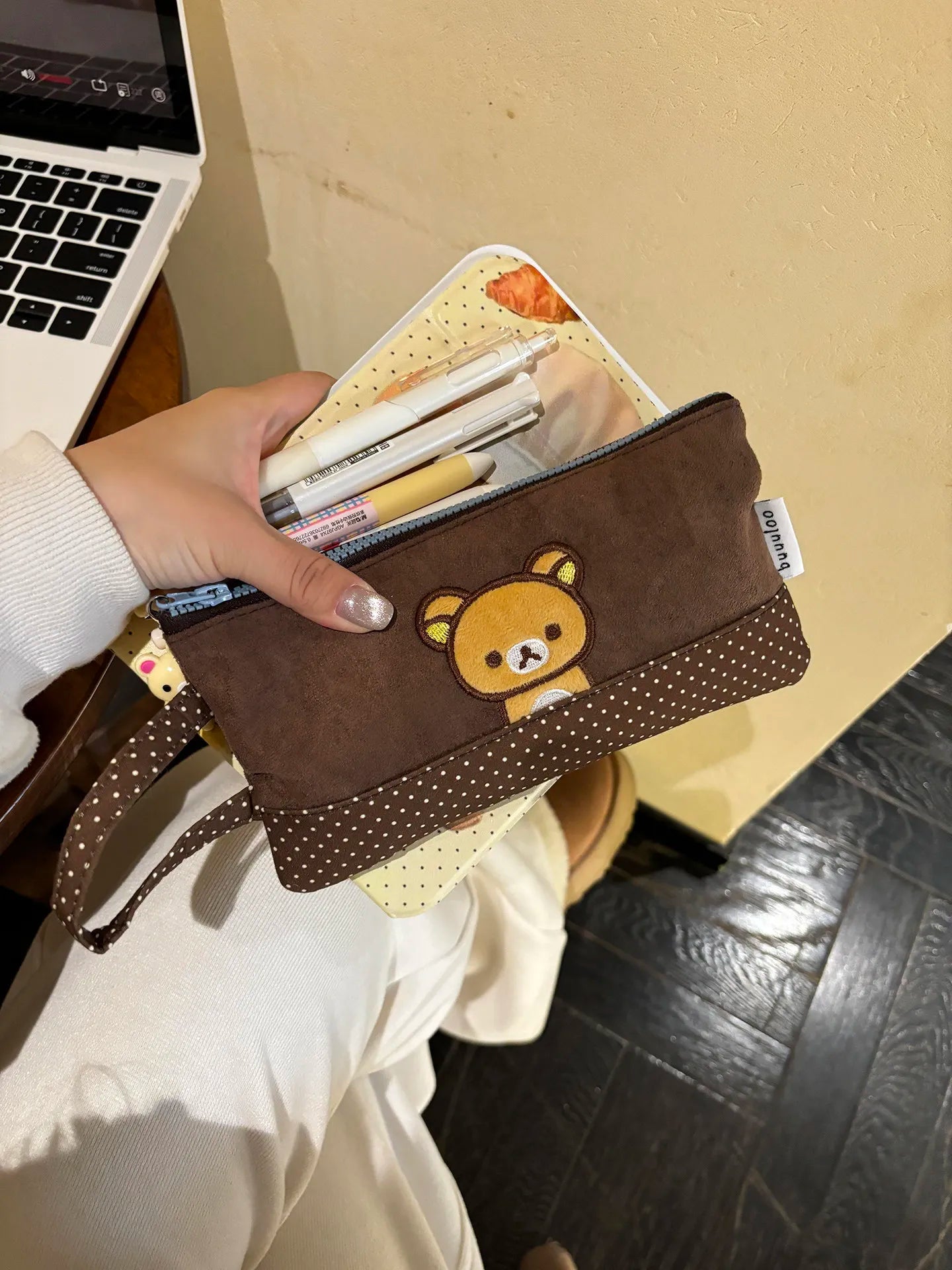 Embroidered Rilakkuma Pencil Case