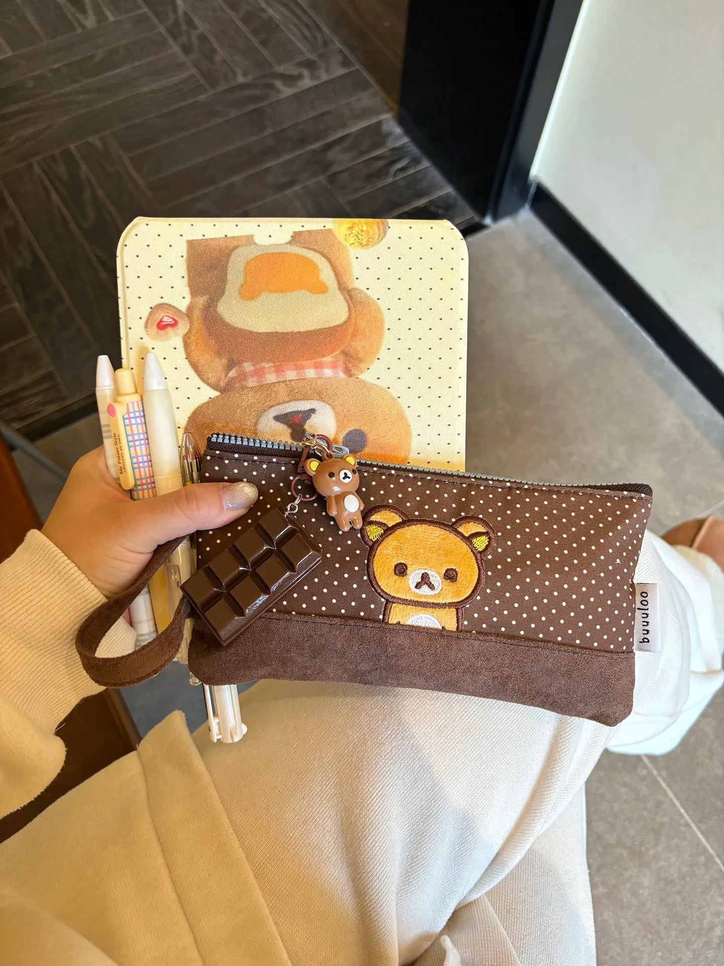 Embroidered Rilakkuma Pencil Case