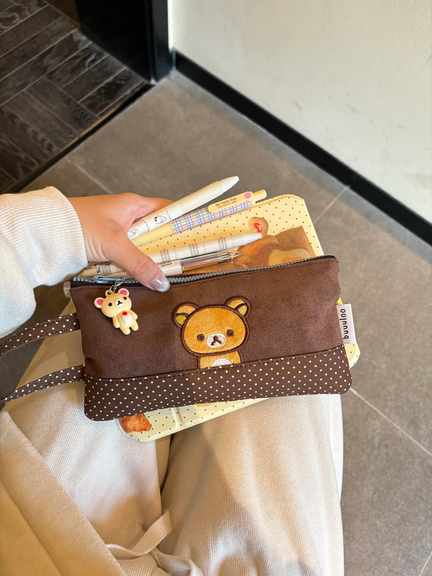 Embroidered Rilakkuma Pencil Case