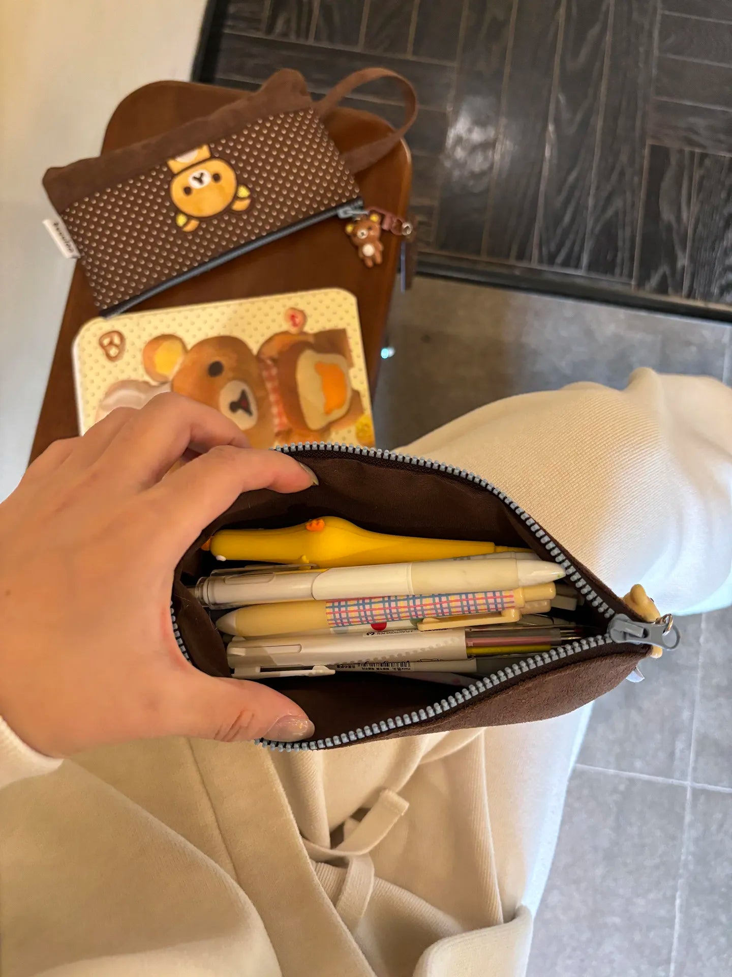 Embroidered Rilakkuma Pencil Case