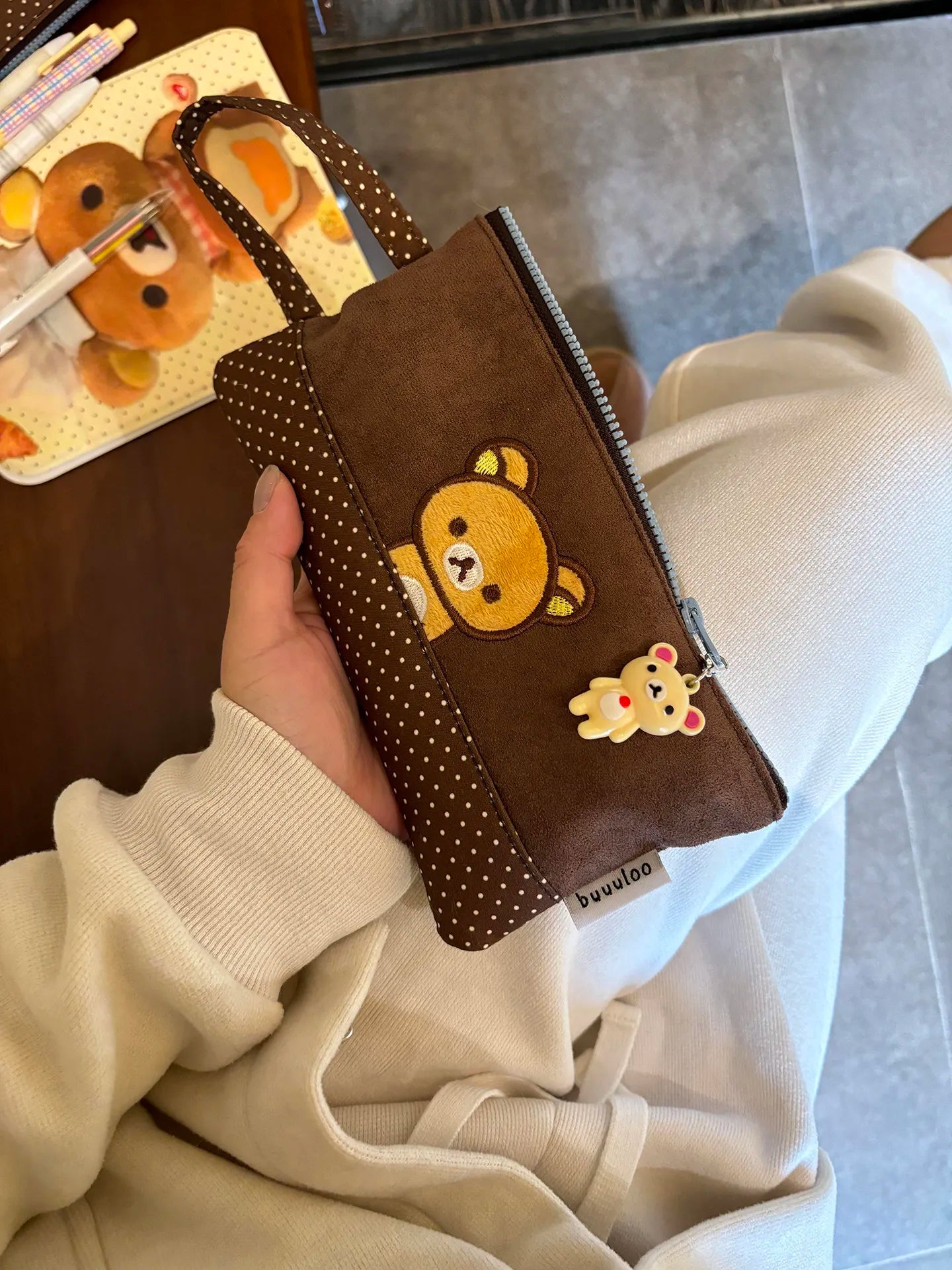 Embroidered Rilakkuma Pencil Case