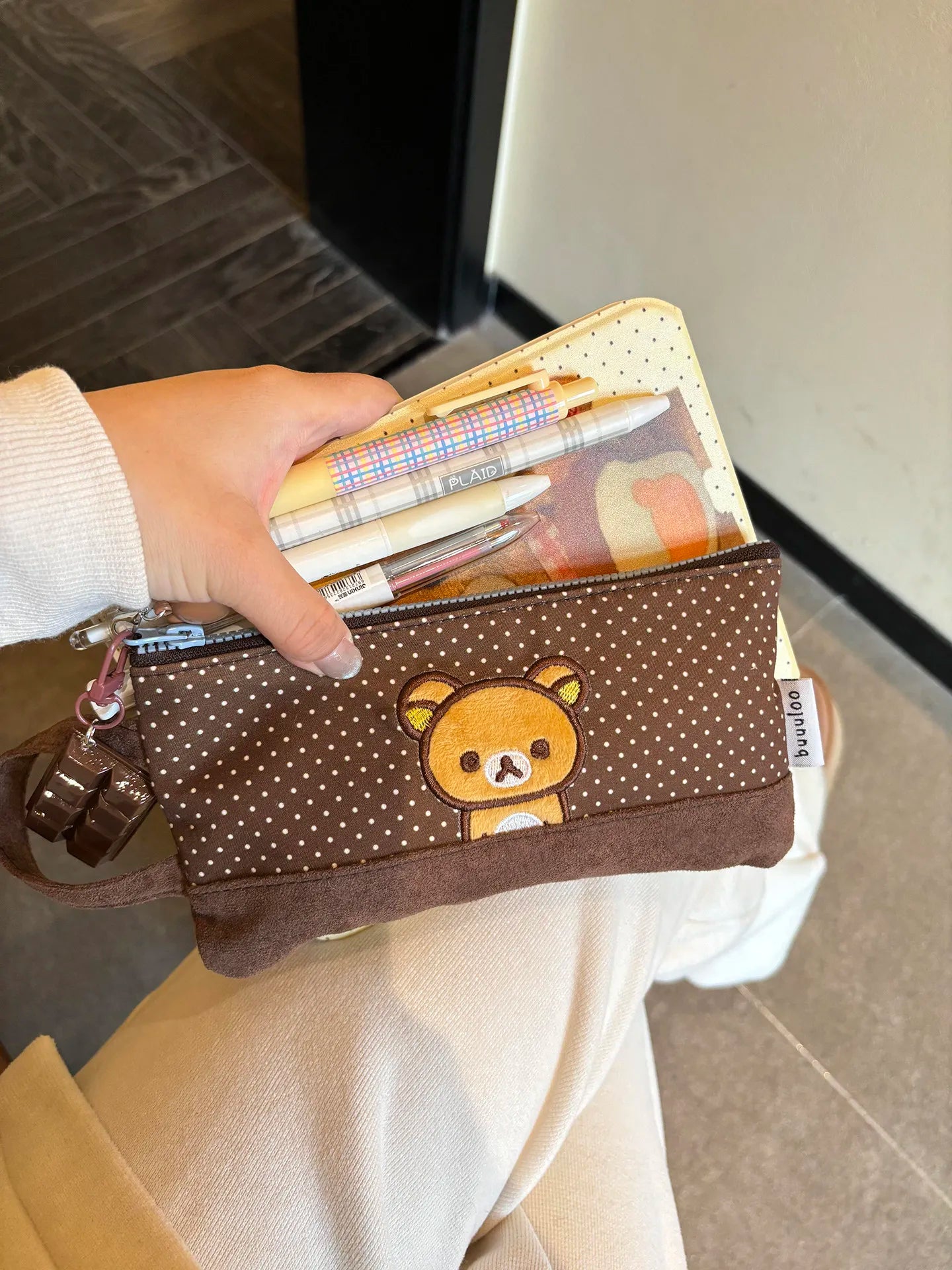 Embroidered Rilakkuma Pencil Case