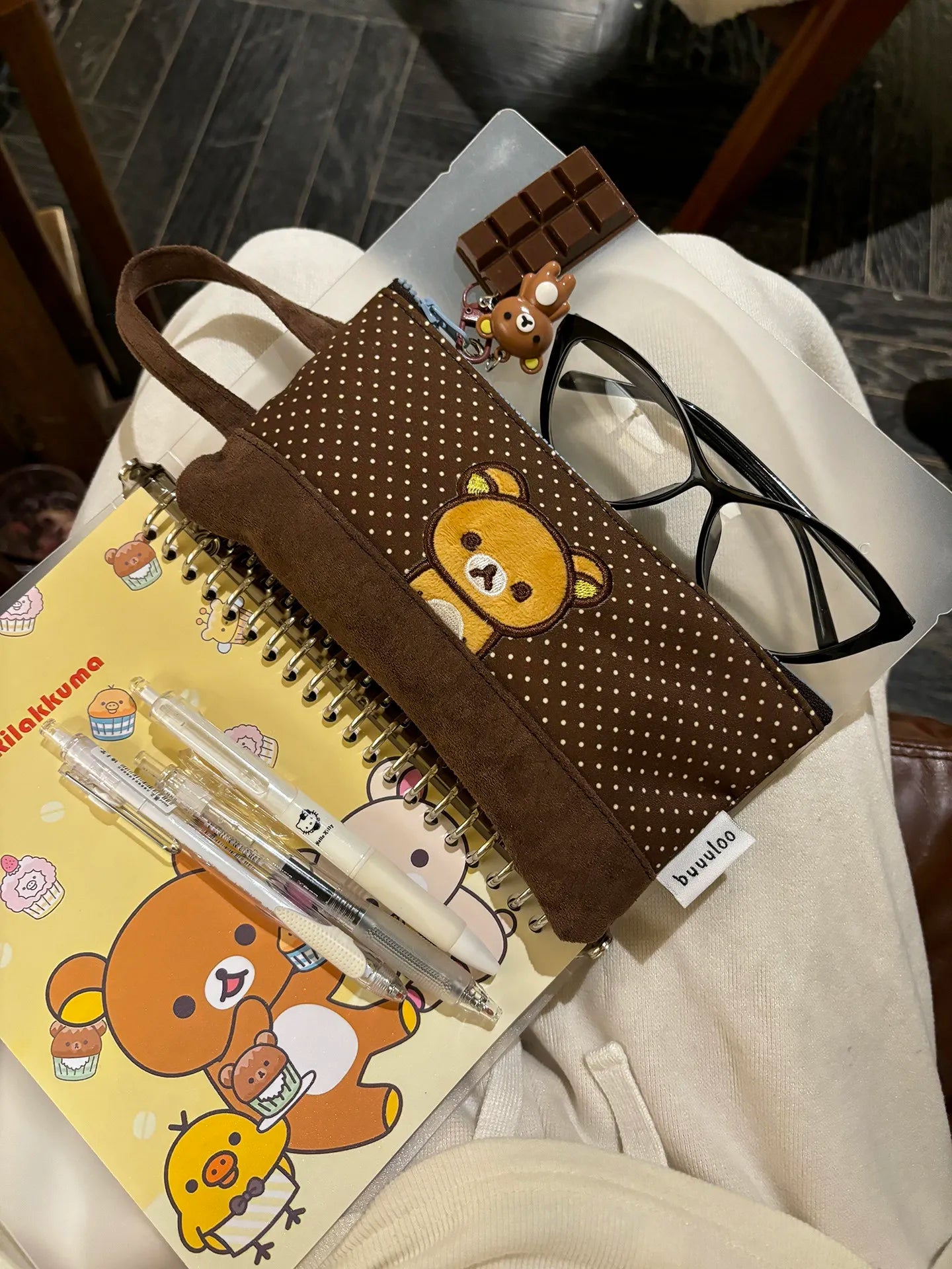Embroidered Rilakkuma Pencil Case